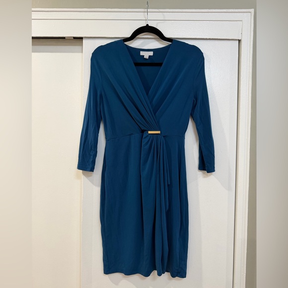 Calvin Klein Dresses & Skirts - Charter Club Blue Faux Wrap Dress/ Petite Small